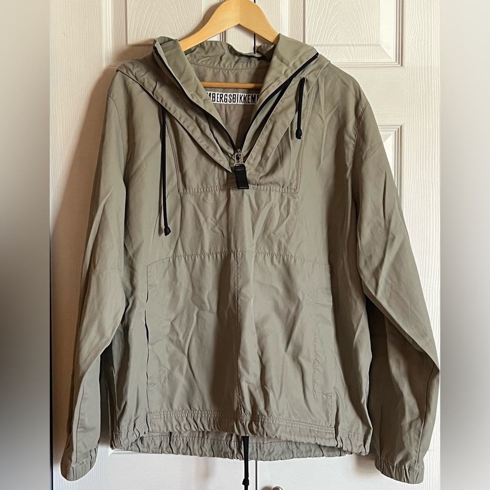 Bikkembergs Anoraks Jacket In Olive Colour